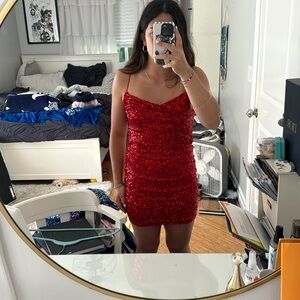 Windsor Red Sequin Mini Dress Size Small